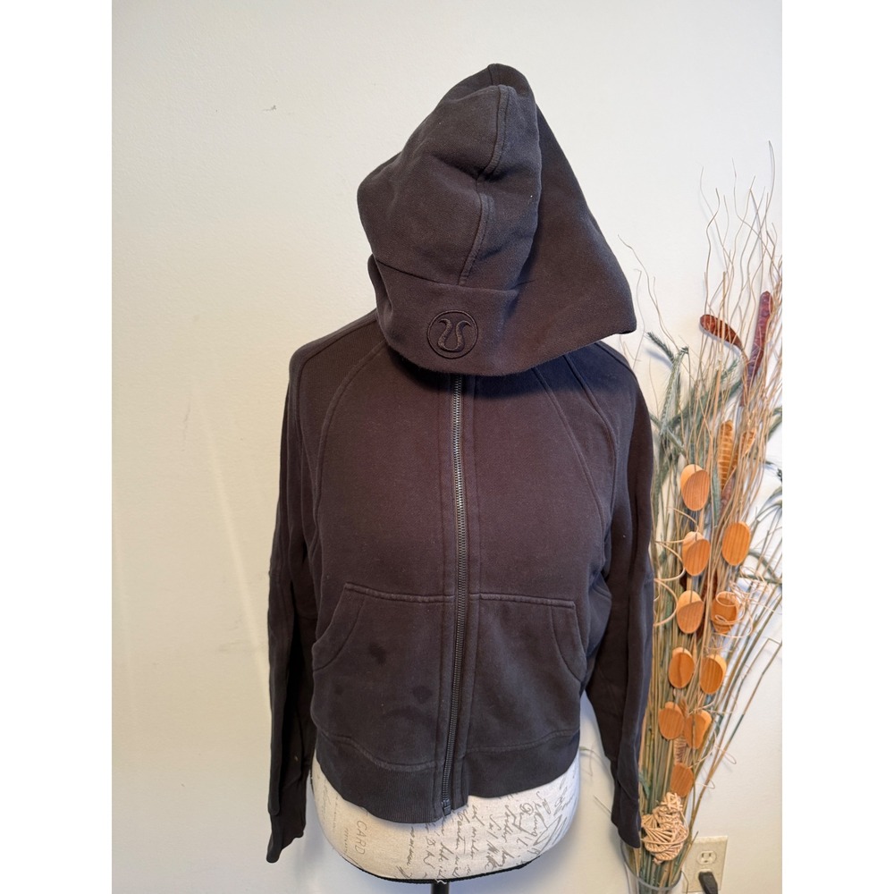 Lululemon Scuba Oversized Full Zip Hoodie Black LW3EOZS Women XS/S